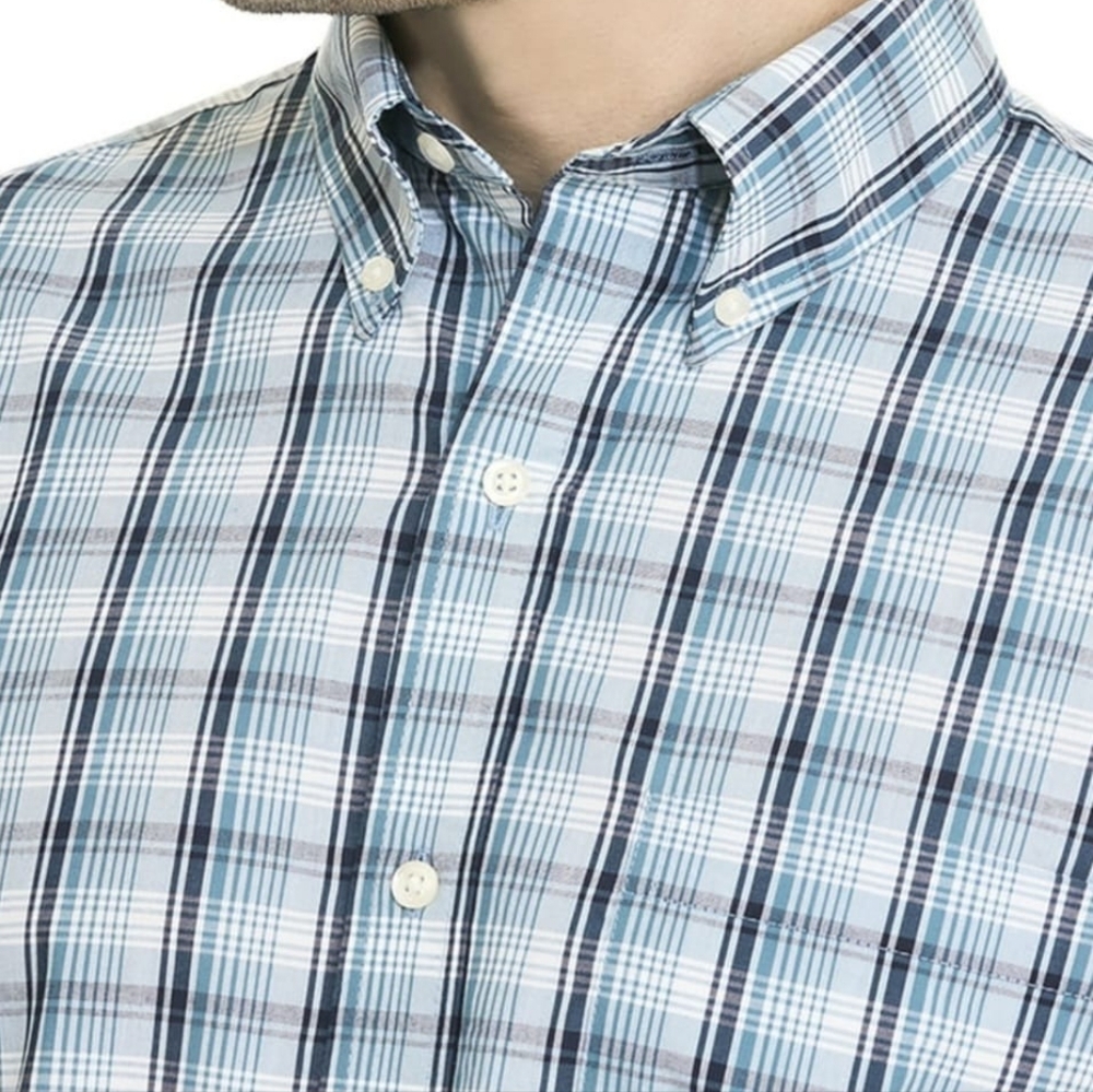 Arrow Blue/Aqua and White Casual Button Down Shirt